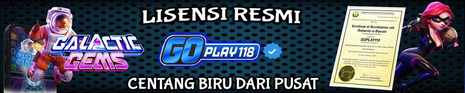 SERTIFIKAT RESMI GOPLAY118